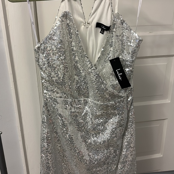 NWT silver sequin Lulu’s Dress 🪩 - Picture 4 of 14